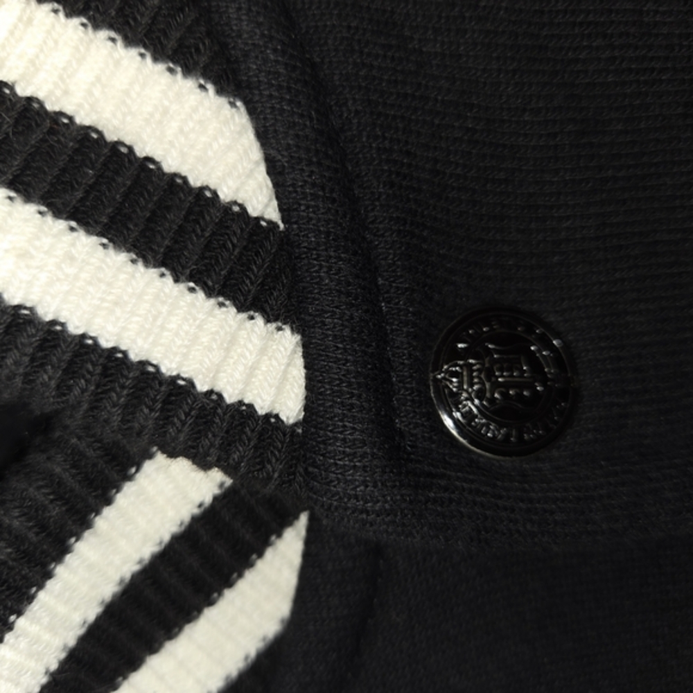 Polo by Ralph Lauren Varsity Bomber Jacket Black and White - Picture 5 of 7